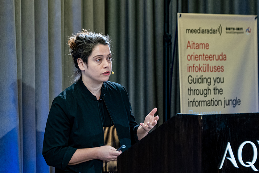 Anna Antonakis meediahariduse konverentsil 2025. aasta oktoobris.
