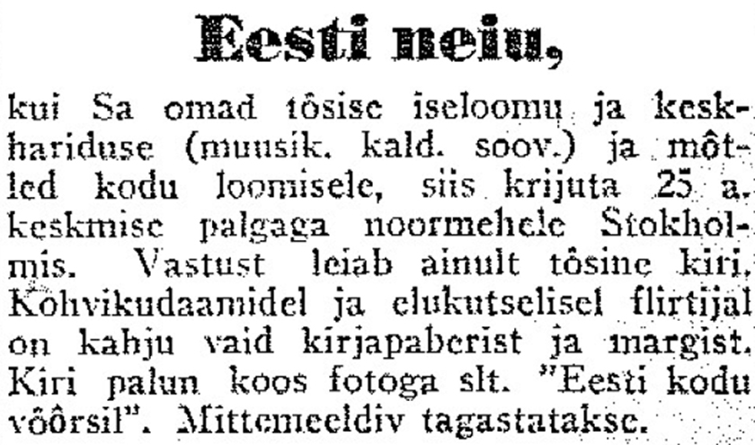Joonis 3. Eesti Teataja, 23. märts 1946.